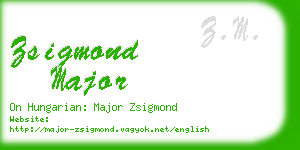 zsigmond major business card